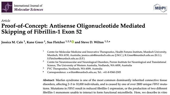 Very proud moment for one of our #PhD candidates who has published her first, first author paper! Congratulations <a href="/Jessica__Cale/">Dr Jessica Cale</a> Check out her paper on a possible therapy for a #raredisease #marfansyndrome bit.ly/2PC5RzD