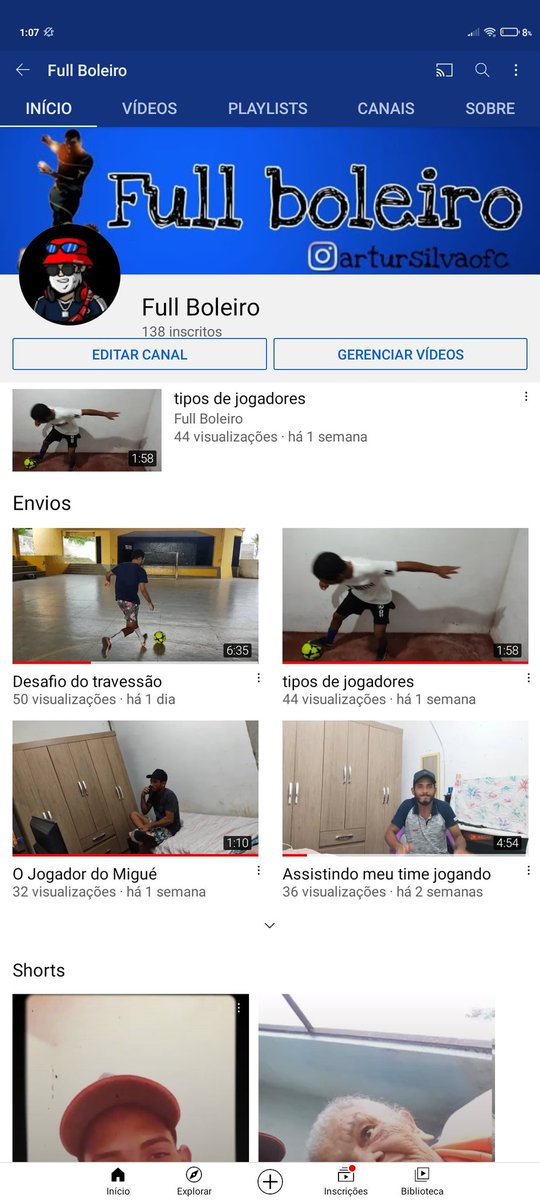#YouTube 
#futebol 

Dar essa moral  lá