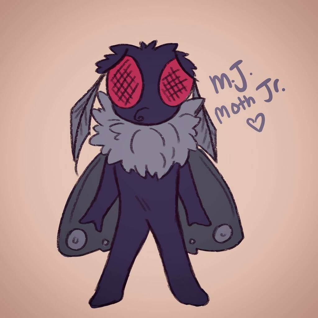 We now introduce you to a very good little man... our Moth Man Jr! He’s a very shy boy, who loves mac and cheese and reading comic books. He knows he has big shoes to fill, but hopes he can one day be just like his mom Moth Ma’am! What you see here is a … instagr.am/p/CNZAoRAFzbz/