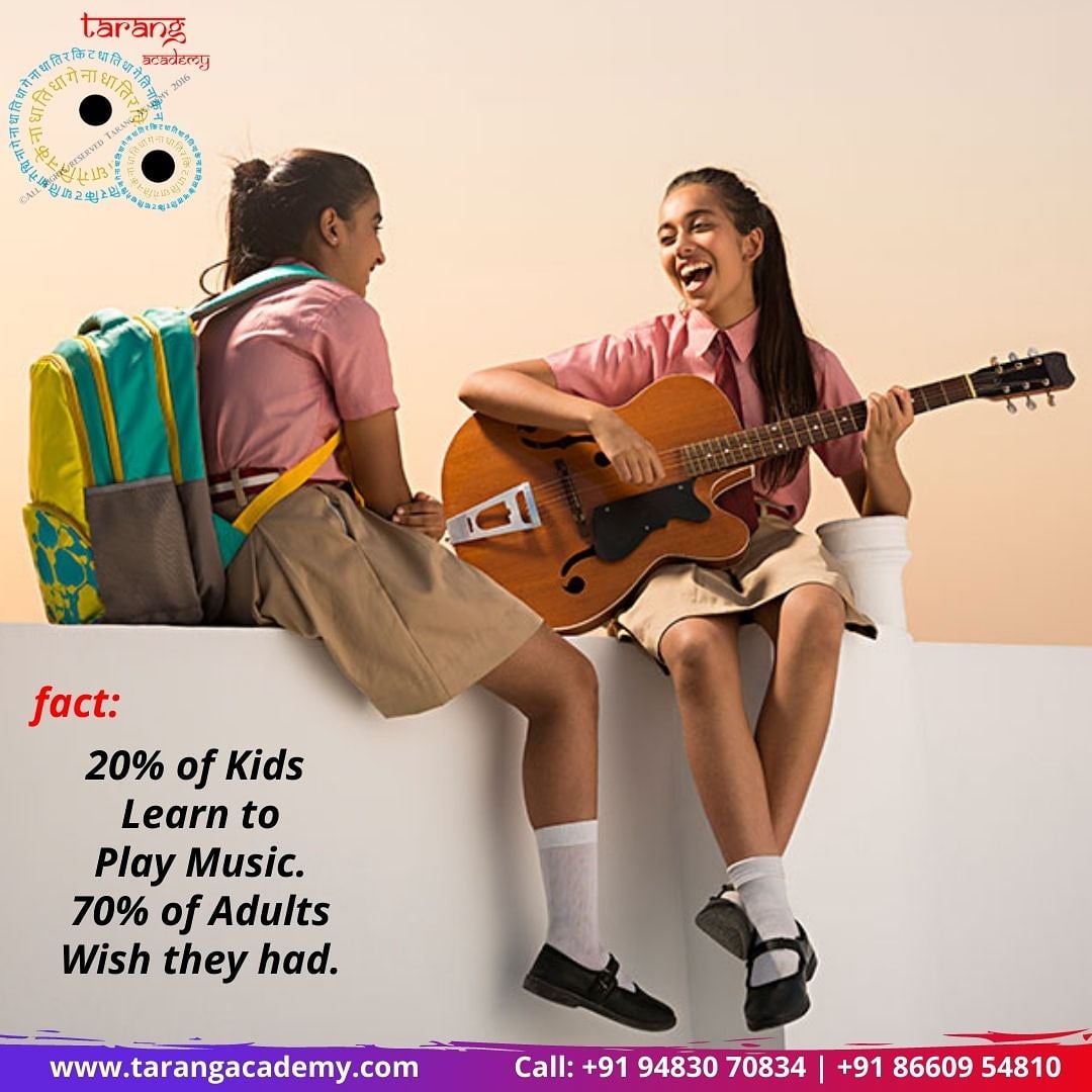 TarangAcademy's tweet photo. Fact: 20% of Kids Learn to Play Music. 70% of adults Wish they had.

To Learn Music 
Call: +91 94830 70834
+91 86609 54810
Visit: https://t.co/prCXME2UEM

#TarangAcademy #TablaClasses #TarangMusicClasses #TablaTutorials #GuitarClasses #Guitar #violin #VocalClasses #Singing https://t.co/QVzvQZEdS9