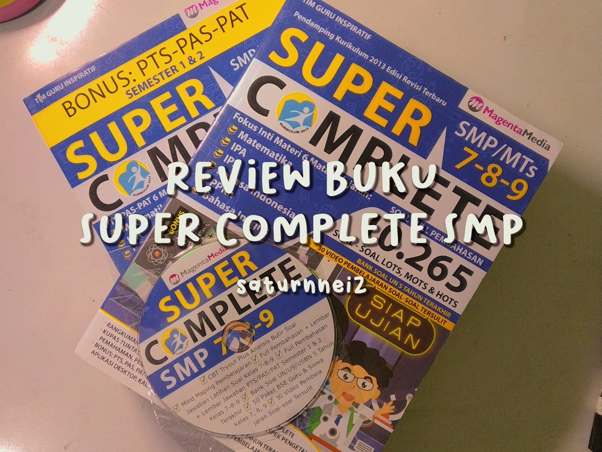 saturnnei2's tweet photo. REVIEW BUKU SUPER COMPLETE SMP ミ 
— A thread https://t.co/ndWwqOwi3u