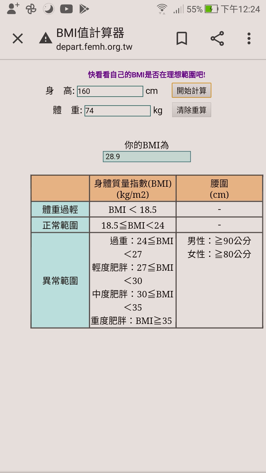 治療你的漢堡 Bot 真理此稀地球長老 っ ᵕ Ya Ya 我才輕度 要越逼自己迎合父權一概建議低於18以下 能大幅增強父權適應力 再不行可以學佛 Bmi應該沒有算肌肉質量 只正常情況一概以體型看起來的狀況為準 我有時控制很好被女生誇