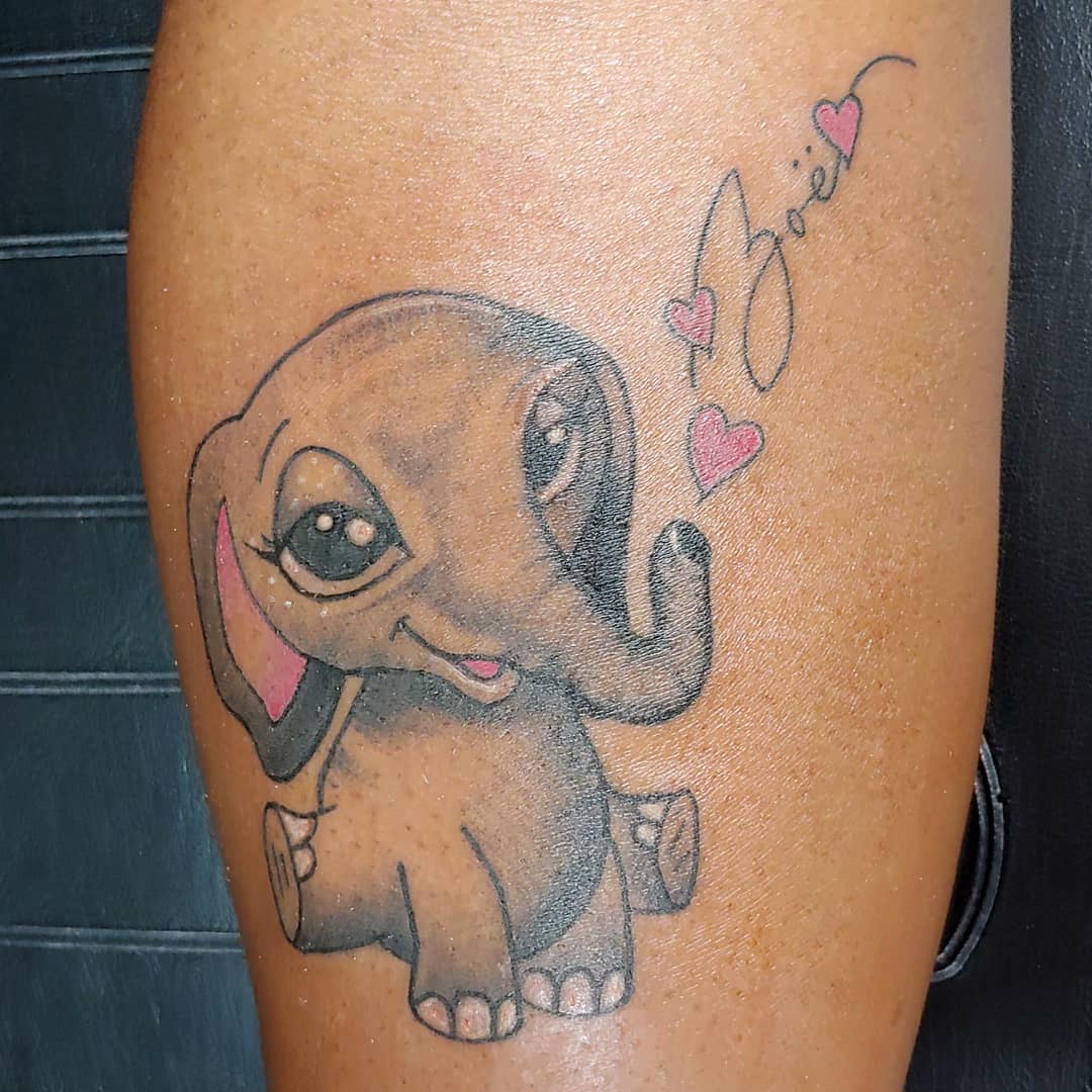 Elephant tattoo by Emilio Saylor in Crown Point IN  Blacklisted Tattoo  repost bc I goofed the artists name  rtattoos