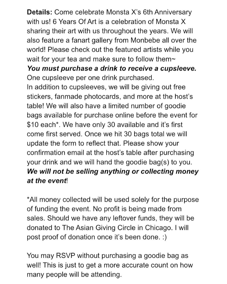 More detailed information below: