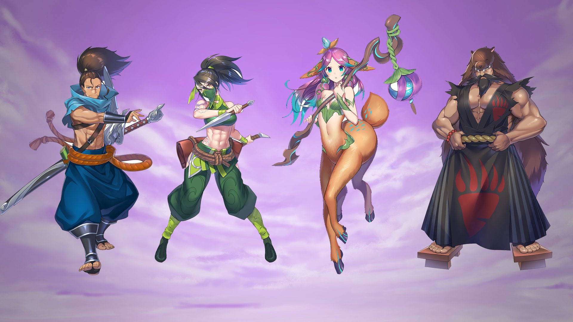 リーグ オブ レジェンド 花リフに登場する4体のチャンピオンのご紹介です チャンピオンと一緒にレイドボスやミニオンを倒して桜を守りましょう あなたはどのチャンピオンを選びますか アカリ リリア ヤスオ ウディア 花リフ21 T