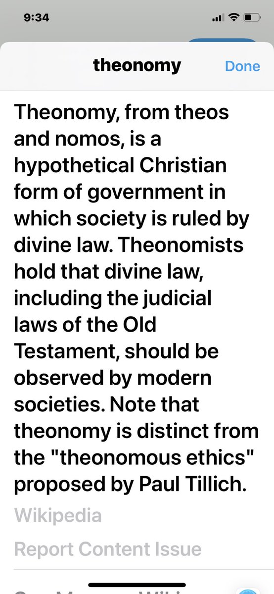 If you read this screen shot, what this article describes is theonomy. These Christians are Dominionist Christians. They believe they are chosen by god to rule humanity, the environment and impose biblical law on every other human being.