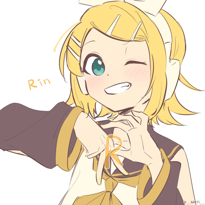 クリスタの練習にミクリンちゃん描いた 