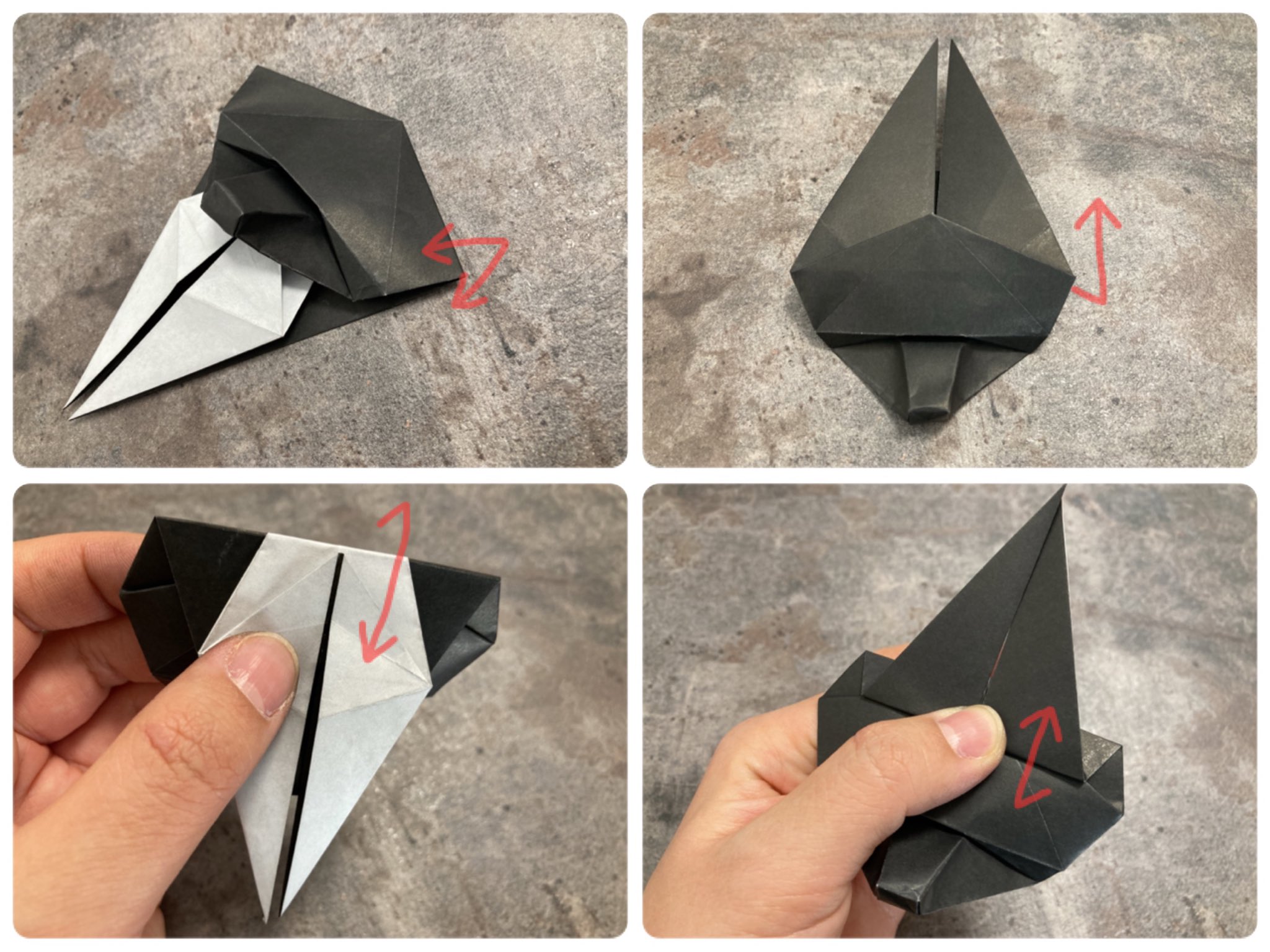 Vega 𓆩 𓆪 アヌビス面の折り方 1 3 折り紙1枚で切らずに Amp 貼らずに折れる預言の究極マスク アヌビス面の作り方です 輪っか無し How To Make Origami Anubis Mask 考案 Vega 続きはリプへ Thatskygame Sky星を紡ぐ子どもたち