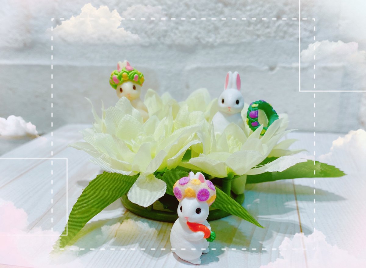 うさぎの花かんむり