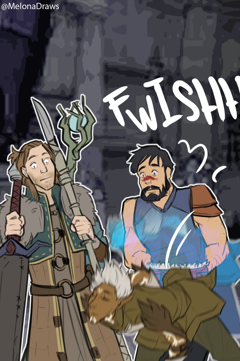 MelonaDraws's tweet photo. I read in the comic that Fenris can't always control his ghosting and i cant stop thinking about it LOL 

I mean they probably didn't mean that he just randomly fades thru ppl... unless... 🤔

#dragonage #himbohawke https://t.co/FIerjbsw46