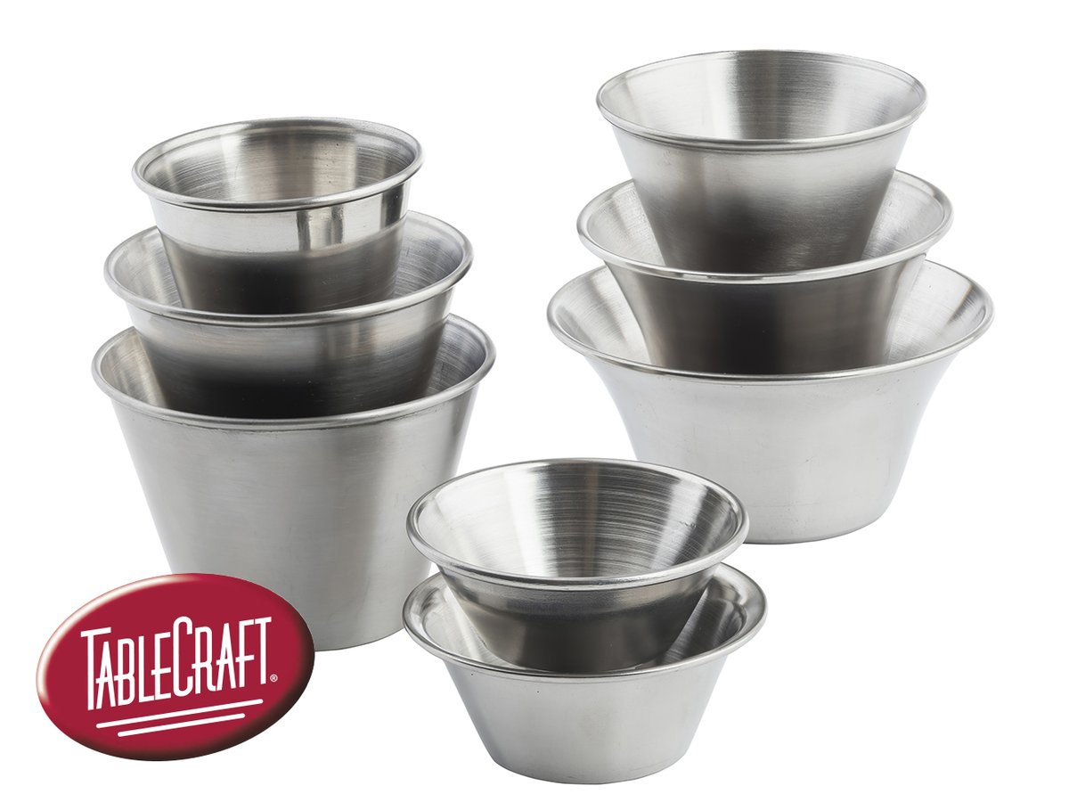 tablecraftEU's tweet image. Perfect for portion control, we have a Stainless Steel Sauce Cup for everything from hummus to coleslaw. Easy to clean and dishwasher safe, they are the perfect addition to any plate. More info here: ow.ly/5tfa50Brafi

#Condiments
#NewNormal
#Ramekins
#FoodService
#HoReCa
