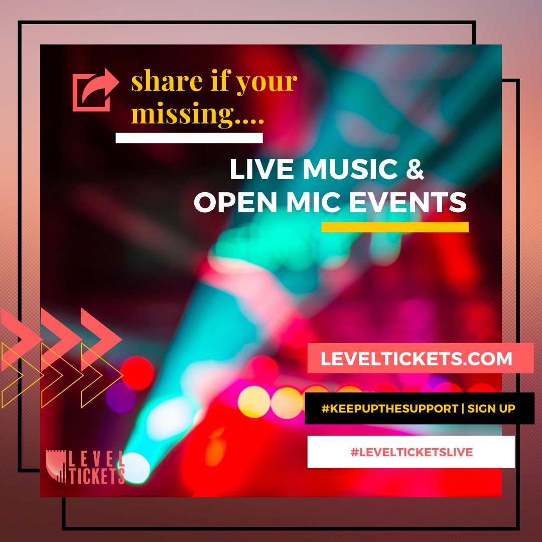 📣Level Tickets services offers secure online ticketing &amp; event promotion 👉👉🏼👉🏽👉🏾
💻 SIGN UP 🎟️ JOIN OUR EVENTS COMMUNITY 
🔗 services.leveltickets.com/home/signup
#️⃣ #levelticketslive #openmic #events #livemusic #spokenword  #livemusic