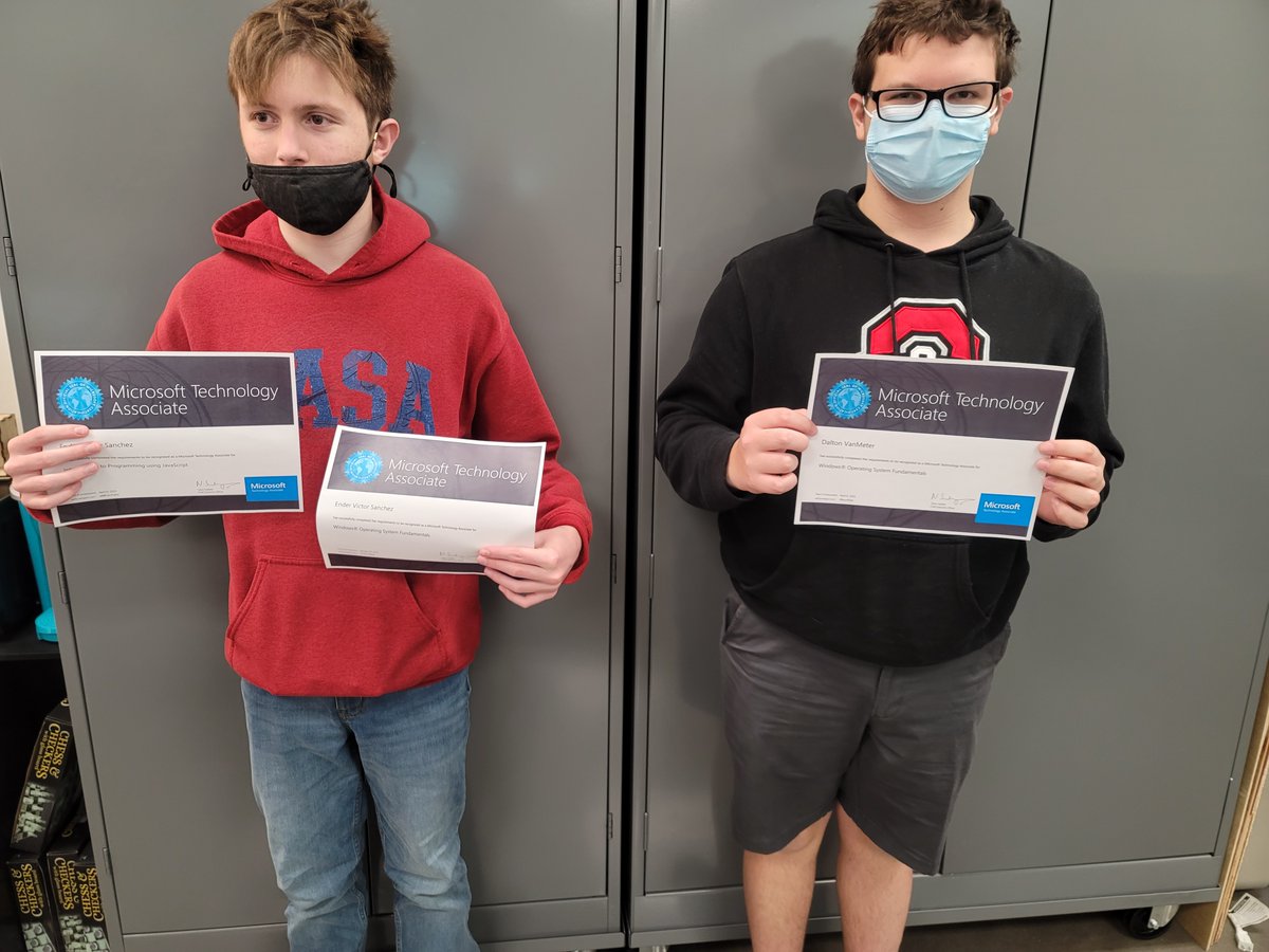 AnnaISDCTESTEAM's tweet photo. @teainfo Industry-Based Certifications. Thank YOU @MistyPageTech for LEADING/GUIDING/DEVELOPING/INVESTING into your STUDENT'S CAREERS/LIVES through this INITIATIVE! CONGRATS to ALL of OUR STUDENTS! A special THANK YOU to our STUDENTS for taking advantage of the MANY OPPORTUNITIES https://t.co/VfnVaJdYvu