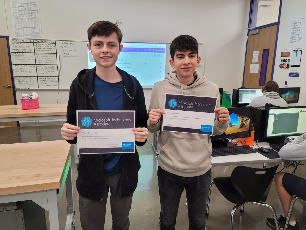 AnnaISDCTESTEAM's tweet photo. @teainfo Industry-Based Certifications. Thank YOU @MistyPageTech for LEADING/GUIDING/DEVELOPING/INVESTING into your STUDENT'S CAREERS/LIVES through this INITIATIVE! CONGRATS to ALL of OUR STUDENTS! A special THANK YOU to our STUDENTS for taking advantage of the MANY OPPORTUNITIES https://t.co/VfnVaJdYvu