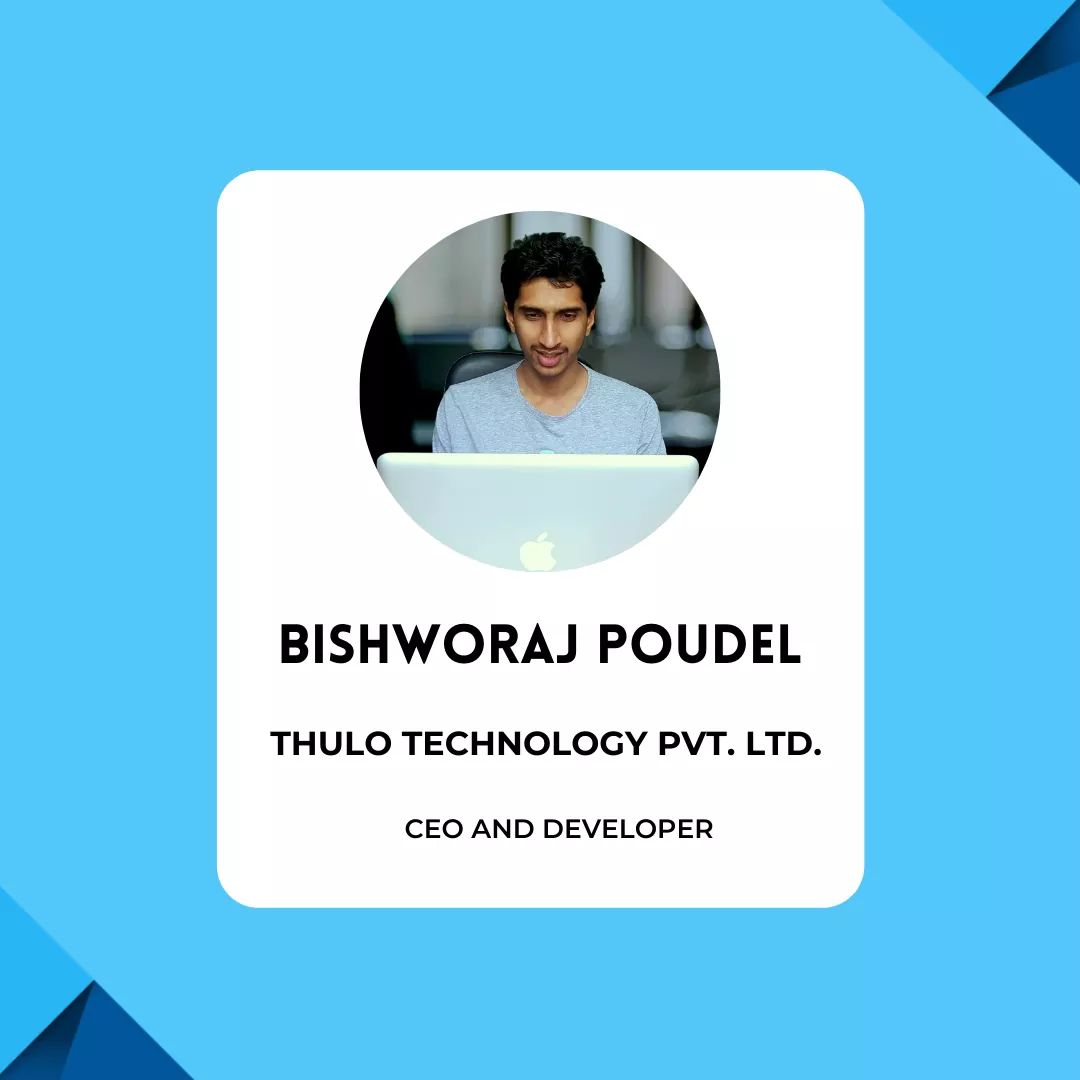 FlutterNepal's tweet image. Introducing our Speaker Bishworaj Poudel.
Register for the event today, know more about the changes Flutter has bought along with: gdg.community.dev/j/w9bp9zk22xzu…
 #flutter  #flutterEngage #flutterEngageExtended #flutterEngageExtendedNepal #FlutterNepal  #askFlutterNepal