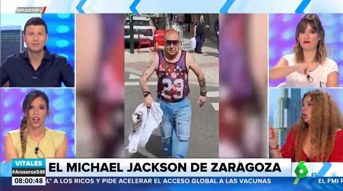AruserosLaSexta's tweet photo. 🔴 ¿Merece el "Michael Jackson de Zaragoza" ser uno de nuestros #Arusoros? https://t.co/1ou7K8sKk9 #Aruseros548 https://t.co/ZD39Qi3gg7