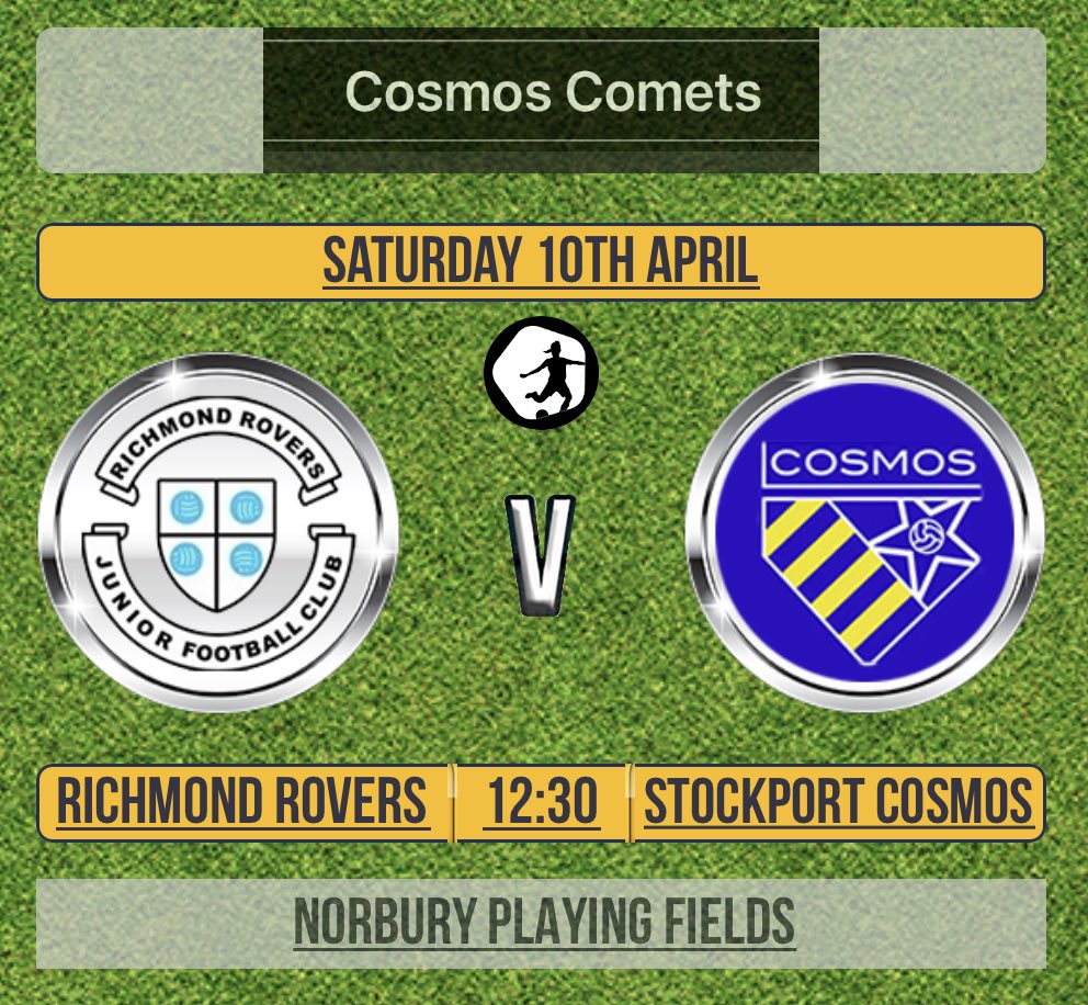 StockportCosmos's tweet photo. Three of this weekends fixtures for Cosmos #iatb @ViaductVideo @yourosadickius #sdsfl #smgl https://t.co/7WXFNd4S7i