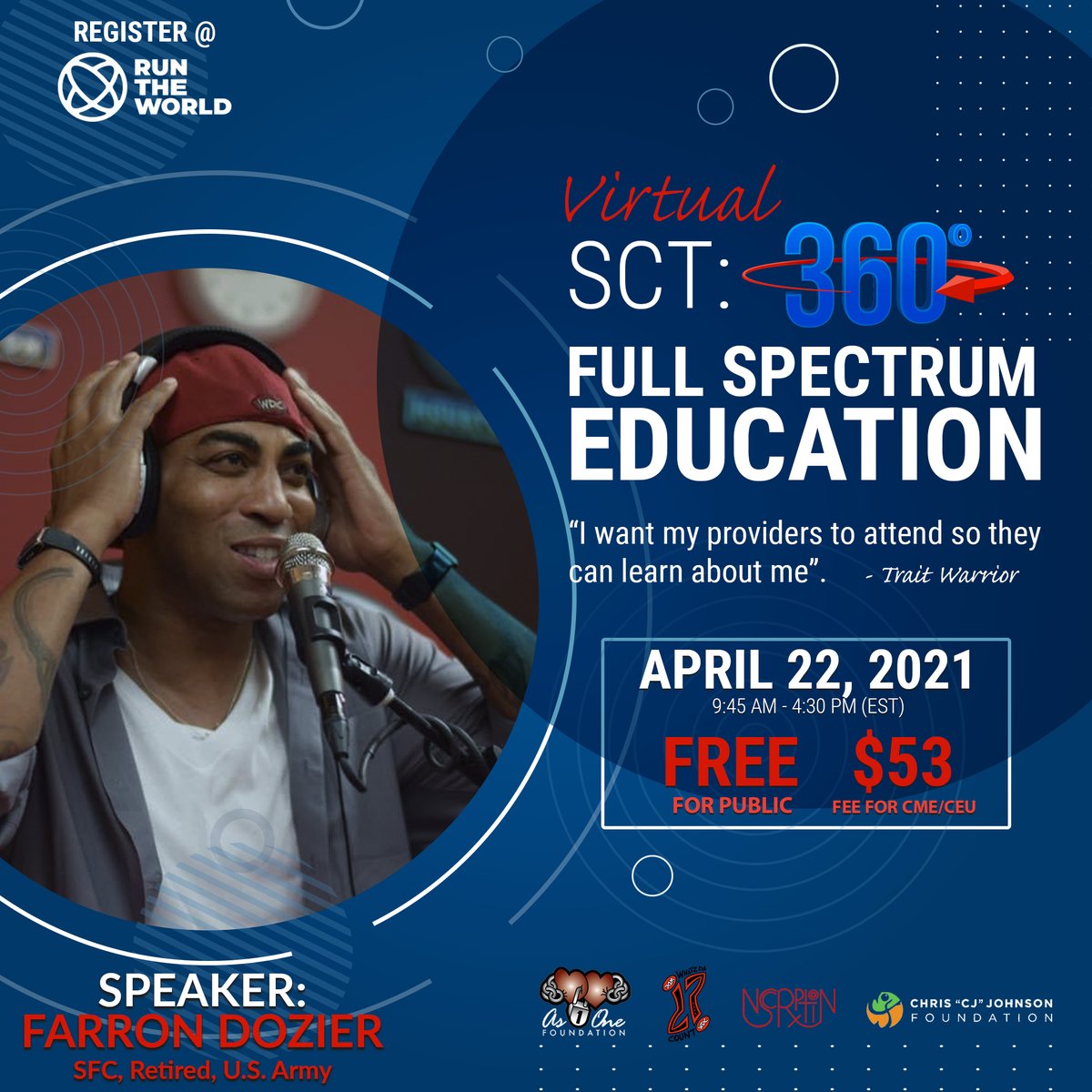 AsOneFoundation's tweet image. Join us as we talk about all things Sickle Cell Trait.
This Conference is $53 for CEU/CME Credits and FREE to community members that would like to learn more about the trait. Register at runtheworld.today/app/invitation…
@farrondozier  @TomiaAustin  #SickleCellTrait