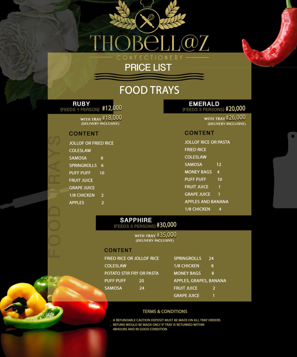 thobellaz's tweet photo. Our Yummy Ruby Food Tray is a great way to tell people you love them, randomly or on their special day. Great option for Picnics as well.

See fourth frame for Food Tray menu. For bookings and inquiry, please call, send a DM or tap the link in the bio. https://t.co/L67snzr7ig