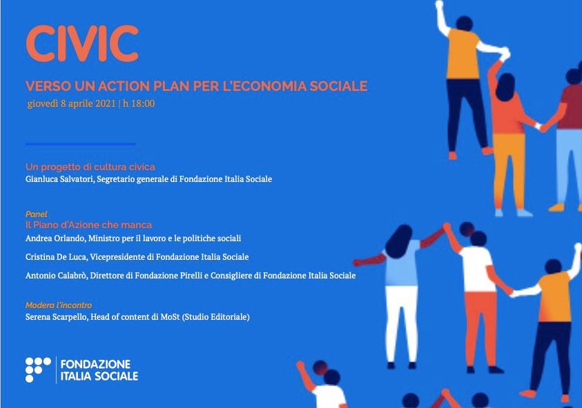 Questa sera parlerò del ruolo dell‘economia sociale e degli strumenti per riattivarla con <a href="/gsalvatori/">gianluca salvatori</a> <a href="/AndreaOrlandosp/">Andrea Orlando</a> <a href="/antoniocalabro/">Antonio Calabrò</a> Cristina De Luca. L’occasione è la presentazione dell’ultimo numero della rivista CIVIC 💙 us02web.zoom.us/webinar/regist…
