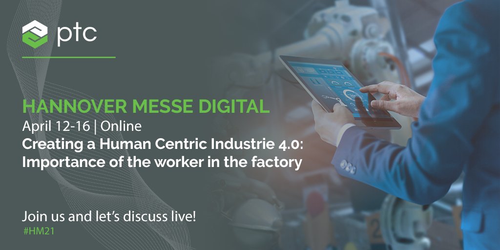 PTC_Nordics's tweet photo. The countdown is on for the top industrial technology tradeshow, #HM21. Watch our session on Monday, April 12 at 1:30pm CET with Nicholas Leeder, @PTC's VP of #DigitalTransformation on Creating a Human Centric Industrie 4.0. 👇 Get your free pass today! 🎟️ https://t.co/HJjVSbd5uz https://t.co/an0aK5U1zo