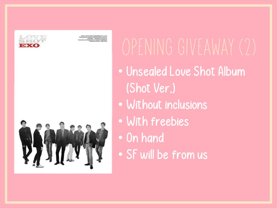 OPENING GIVEAWAY 2 | PH ONLYGiveaway for the lowkeys :)- Follow our page- Like and RT this tweetWe will draw this GA when we reach 999 followers. Good luck everyone! #BunnyPop_MilestoneGA