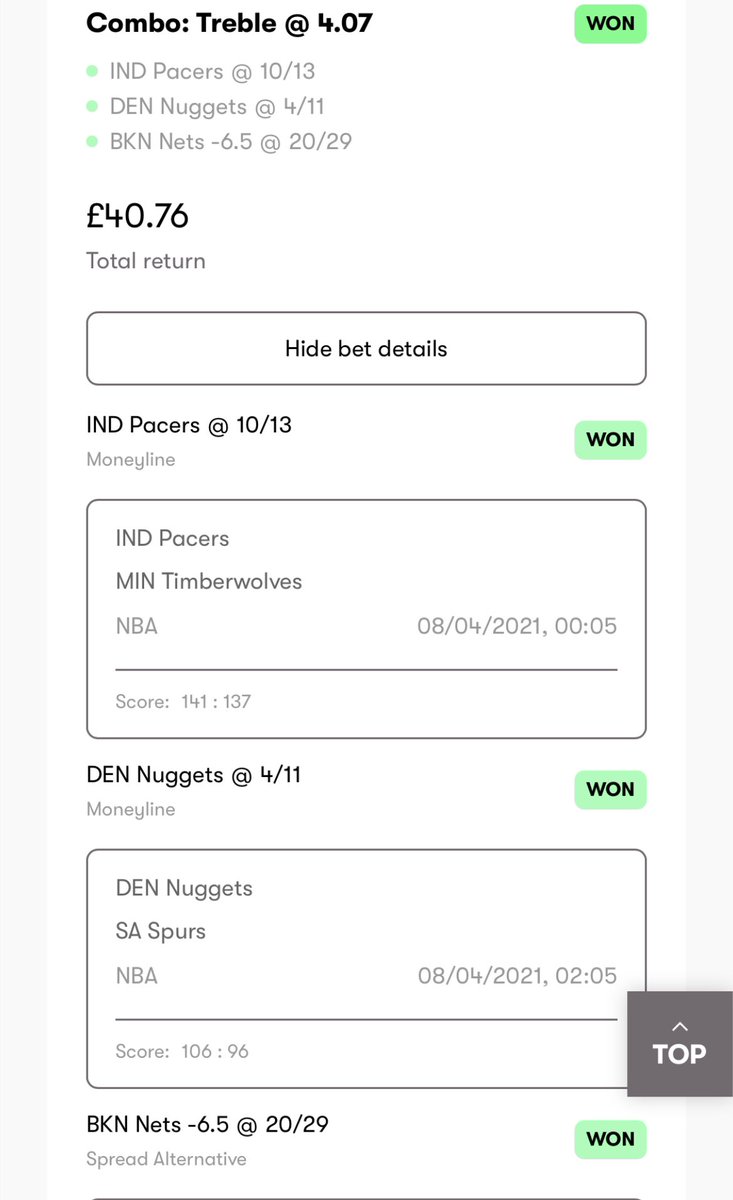 NBAACCA's tweet photo. Boom 💥 treble lands with ease at 3/1. Think this may be the way forward. Let’s all win some money together. Like and retweet if your in. https://t.co/G75UtRH3YF
