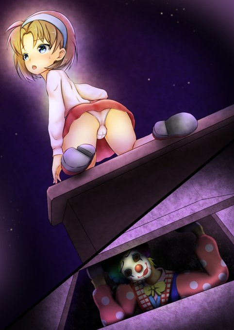 [R-18] 探し物をする歩美とそれを覗き見るピエロ #名探偵コナン #吉田歩美 #少年探偵団 #ピエロ https://t.co/vBonJQSlQV 