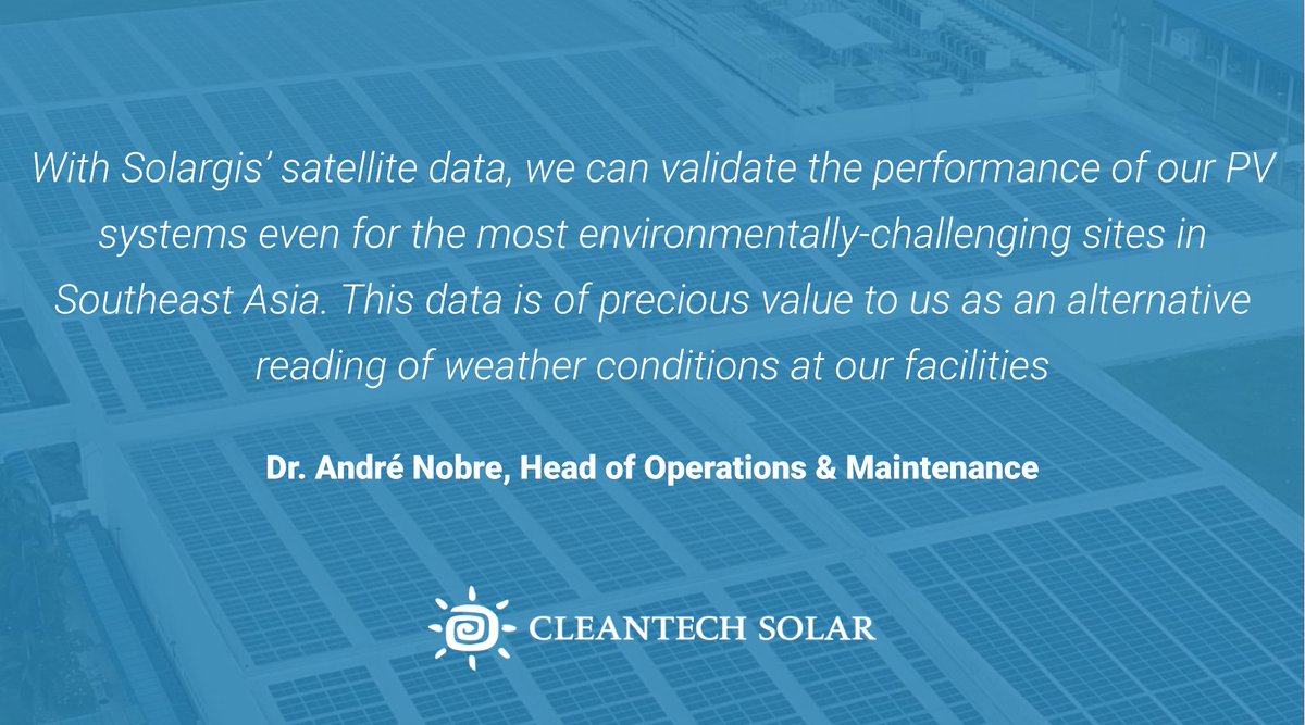 Working across 500+ sites in 7 countries spanning Southeast Asia and India, Cleantech Solar manages a rapidly expanding 500 MW asset portfolio. solargis.com/success-storie…