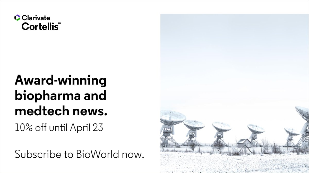 Access #breakingnews when you need it. #Subscribe to BioWorld for timely and comprehensive coverage of #drug and #medicaldevice lifecycle #news – now at a 10% discount: bddy.me/3d0JDjs

#bioworld #news #pharma #medtech