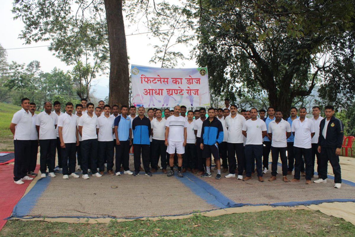 #FitnessKiDoseAdheGhanteRoz
ITBP personnel from RTC, Kimin, Arunachal Pradesh on a #Fitness run.
