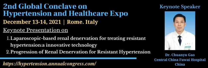 hyper_2020's tweet image. Don't miss out on the presentation by Dr. Chuayun Gao at Euro Hypertension-2021 in Rome, Italy. Grab your slot now at bit.ly/2Sq9RBc. E:hypertension@theexpertsmeet.com, WhatsApp: +44 748 072 5689 #cardiology #hypertension #healthcare #Health