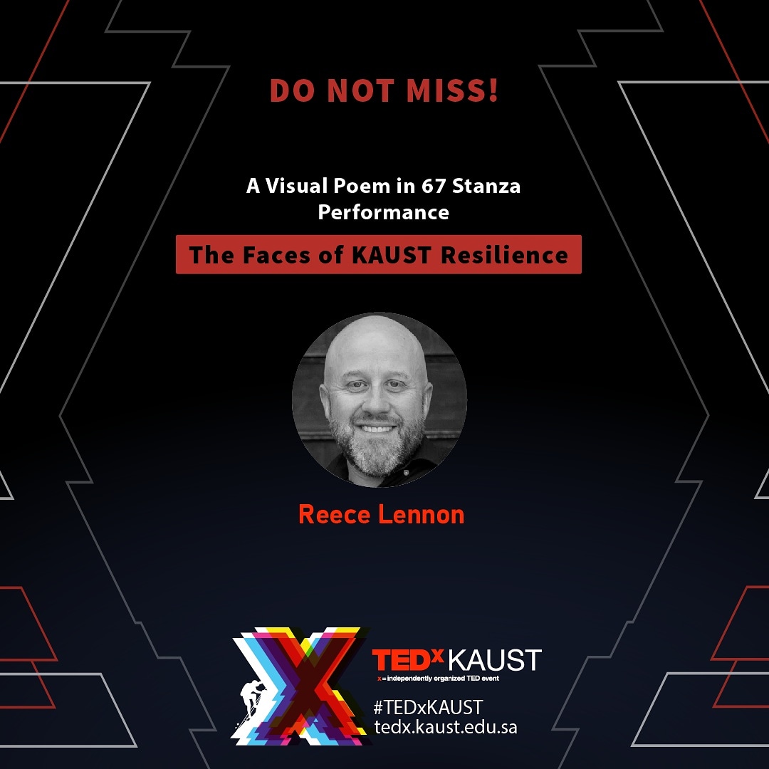 TEDxKAUST (@tedx_kaust) on Twitter photo 📷During this past year, we have been challenged in unprecedent ways. Still, we throve and came out stronger #trueGRIT . <a href="/reecelennon/">reecelennon</a> made a visual poem out if this community experience.
🎭"The faces of KAUST resilience- A visual poem in 67 stanza"
<a href="/EnrichAtKaust/">Office of Culture, Enrichment and Engagement</a> <a href="/KAUST_News/">KAUST</a> 📷During this past year, we have been challenged in unprecedent ways. Still, we throve and came out stronger #trueGRIT . <a href="/reecelennon/">reecelennon</a> made a visual poem out if this community experience.
🎭"The faces of KAUST resilience- A visual poem in 67 stanza"
<a href="/EnrichAtKaust/">Office of Culture, Enrichment and Engagement</a> <a href="/KAUST_News/">KAUST</a>