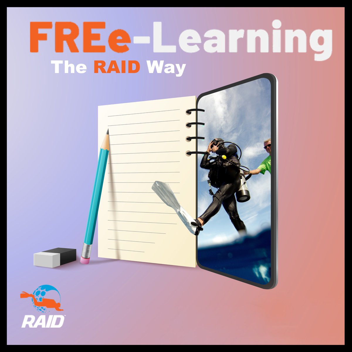 With it a chance to brush up and learn new skills, FREe-Learning is a unique innovation that makes the thrill of diving available to everyone. Every level of our online academics and quizzes are available for FREE.

diveraiduk.com/free-learning

See you on the boat!