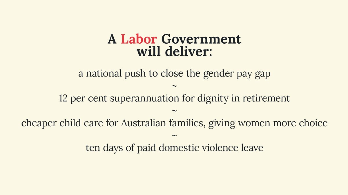 Women want a government that’s on their side. Here’s what a Labor Government will deliver.