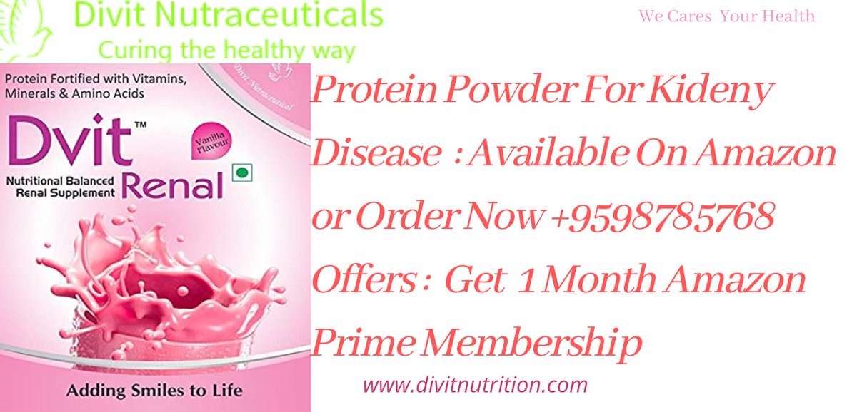 #Dvit #Renal is a #proteinpowder for #kidney and it is a #dietary #Supplement, which is also referred to as #health supplements; include herbal products, .Visit: divitnutrition.com
Get This Product with 1 Month Amazon Prime Membership :amzn.to/3mF2vId