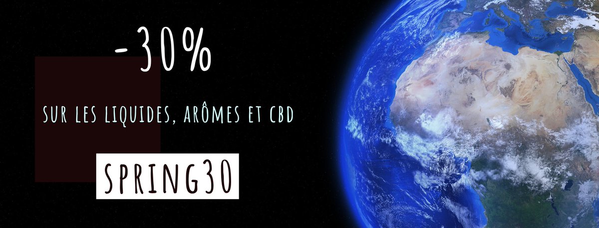 💥 Envie de faire de bonnes affaires ? Rendez-vous sur ecigplanete.com et profitez de -30% sur les e-liquides, arômes et CBD avec le code SPRING30 🤩