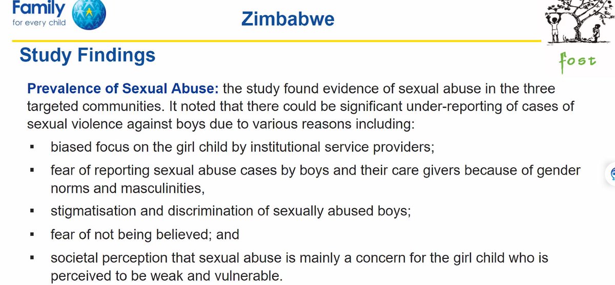 Evento Perspectivas globales sobre Violencia sexual que afecta a los varones bit.ly/3t0BPDP. Zimbabwe,  Niños y padres tienen miedo a denunciar por las normas sociales vigentes #campañadeldíadelasombrillaazul, 
<a href="/CDIAp/">CDIAP</a> #FamilyForEveryChild,