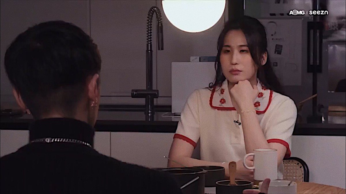 Hoodynim's tweet photo. I was actually worried that the foods I made doesn’t suit his liking. But it turned out he enjoyed it all! Watch the full version of our dinner conversation on AOMG YouTube channel starting April 20th at 8PM KST. Cheers to this minimalist, un-romantic dinner of us! https://t.co/j32vdwWS6d