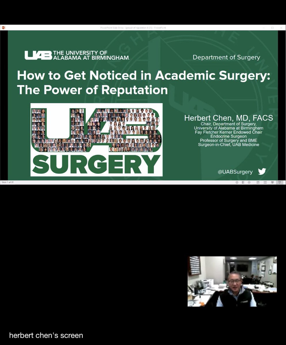 Amazing Grand Rounds today at @OSUSurgery by @herbchen the ultimate #leader, #sponsor, #mentor, #editorinchief and #foodie. Great tips for success in #academicsurgery.