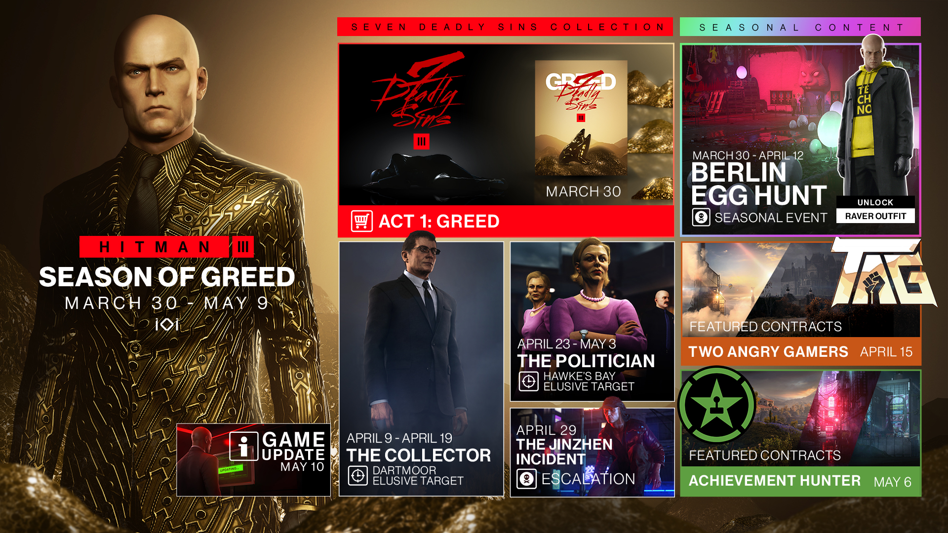 IO Interactive Rundown Hitman 3's Season Of Pride Roadmap