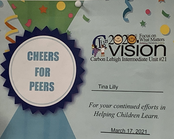 CLIU_DTP_DUP_DI's tweet photo. Congratulations Tina for receiving a Cheers for Peers certificate! https://t.co/3SshFPr6kQ