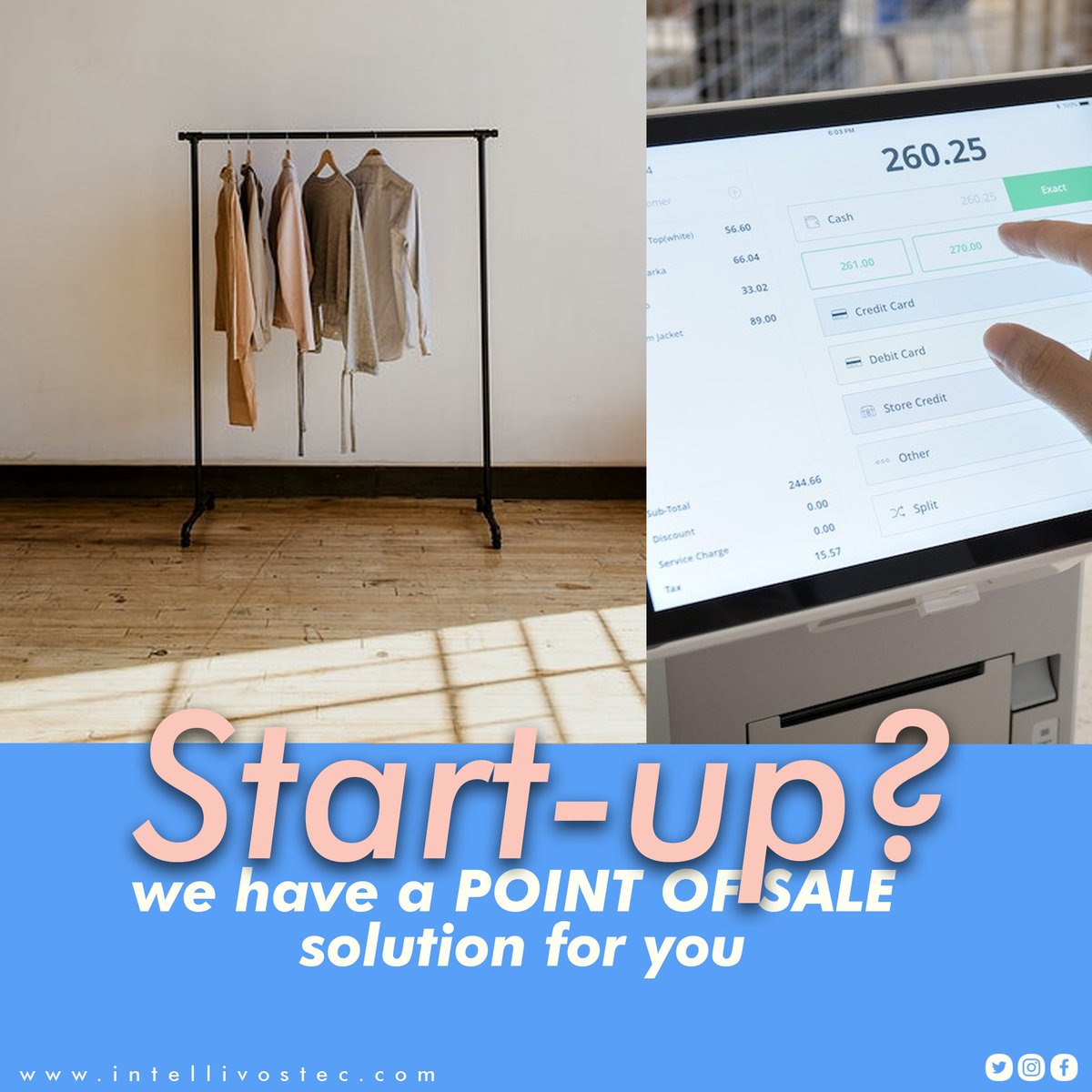 IntellivosTech1's tweet photo. Are you a startup RETAIL business?

Track every penny as they roll in to build a fortune for you and take pride in growth of your little beginnings.

CONTACT US FOR A POS

#Intellivos #Pointofsale #MSME #Technology #Entrepreneur #odunlade #Business #Lagos #davido #MadeinLagos https://t.co/A0mriGLzvp