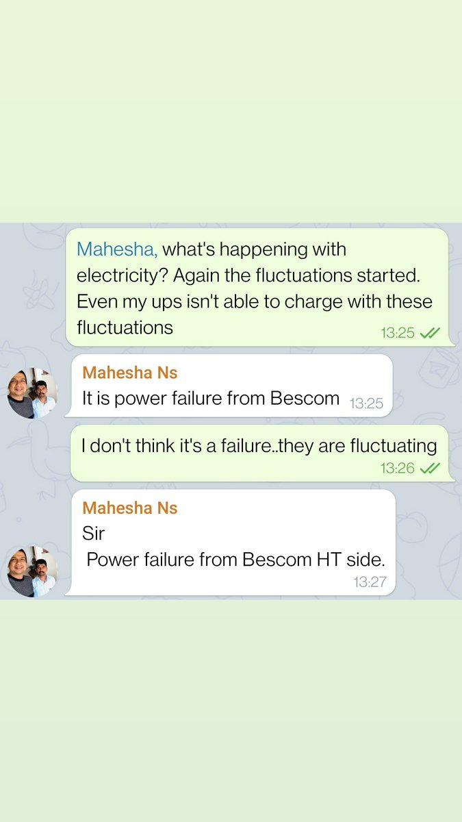 adcw365's tweet photo. Hi Team @NammaBESCOM @Bescom
We've been facing lot of power fluctuations since many days. And everytime we get same answer, its from bescom. Can you please validate if this is true. It's effecting our WFH.
We live in Shriram Greenfield, bommenahalli
 @onlineBESCOM https://t.co/lSZjslrFKT