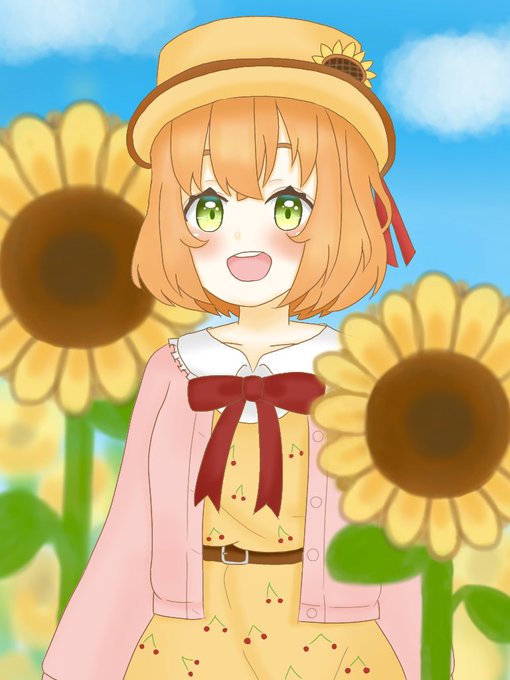 ひまわり畑のtwitterイラスト検索結果