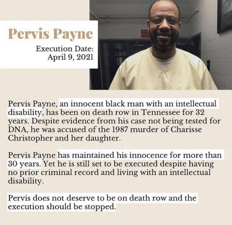 uarmyeo's tweet photo. please start talking pervis payne again. he is still in danger and he still needs our help. i will link below all the resources that i can find, please rt this thread and spread the world https://t.co/5TmzXb2V82