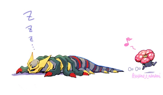 他にも眠たすぎるポケモンたちをのんびり描いています～??

#私の絵柄が好みって人にフォローされたい 
#ポケモンイラスト 