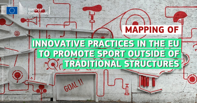 EuSport's tweet photo. A new #EUSport publication “Mapping of innovative practices in the EU to promote sport outside of traditional structures” is now available! 

Read the study to discover the 3 key practices that drive innovation and our policy recommendations on the issue 👇