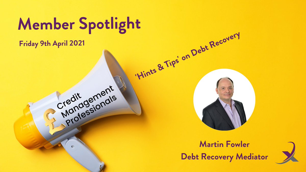 Credit Management Professionals specialise in providing #credit &amp; #debtrecovery <a href="/CMPDebtRecovery/">Martin Fowler</a> will be giving us some ‘Hints &amp; Tips’ on ‘Debt Recovery’ 

Book here ow.ly/fhoc50Ei8HW  

#startups #businessdevelopment #entrepreneur #SME