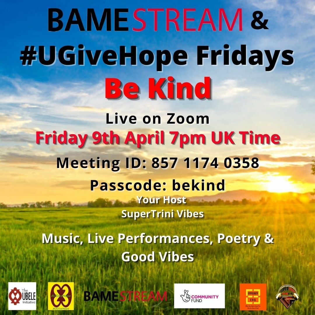 ubeleinitiative's tweet image. @BAMEStream x @ugivehope1 

Join us on Friday for live performances on  Zoom 🎤🎨🎹

It's sure to be good vibes to end off the week!